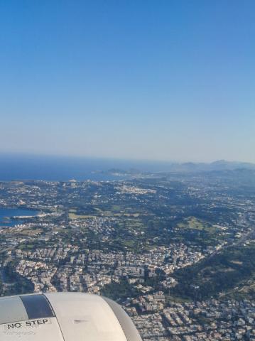 Anflug auf Rhodos