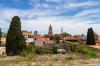Rhodos Stadt - Rundgang auf der Stadtmauer, Blick auf den Uhrenturm